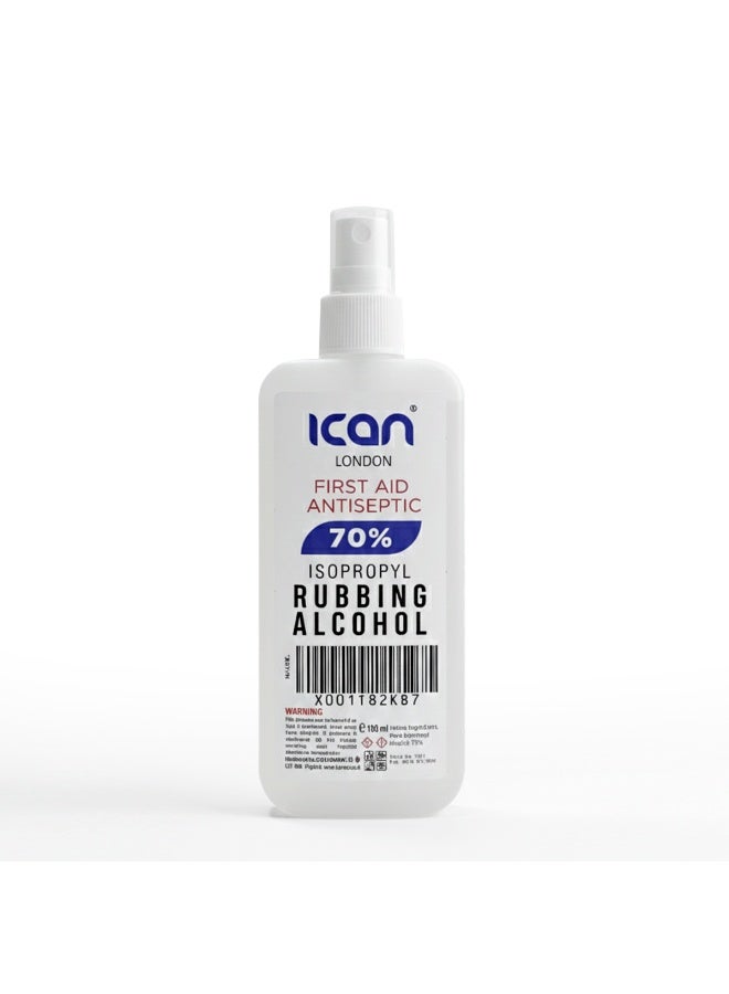 ican london isopropylrubbingalcohol 70% first aid antiseptic Disinfectant Spray 100ML - Image 1