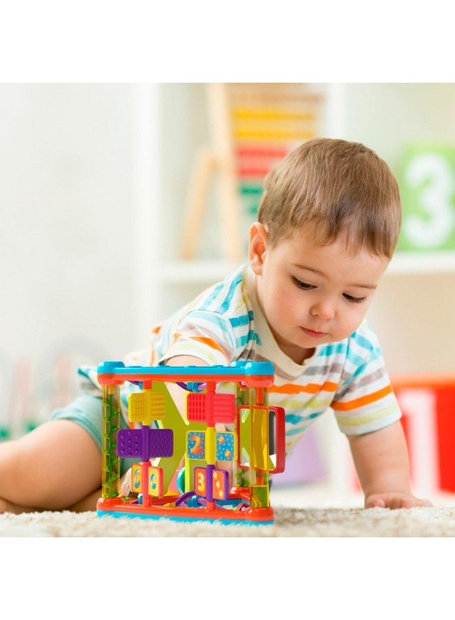 Lollipop Interactive Toddler Activity Triangle - Montessori Toys for Toddlers - Activity Cube for Play and Learning Educational Busy Cube with Shapes, Colors, and Spinners - Image 3