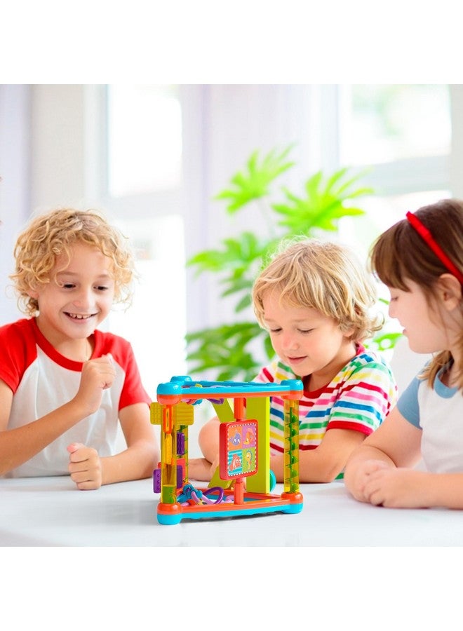 Lollipop Interactive Toddler Activity Triangle - Montessori Toys for Toddlers - Activity Cube for Play and Learning Educational Busy Cube with Shapes, Colors, and Spinners - Image 4