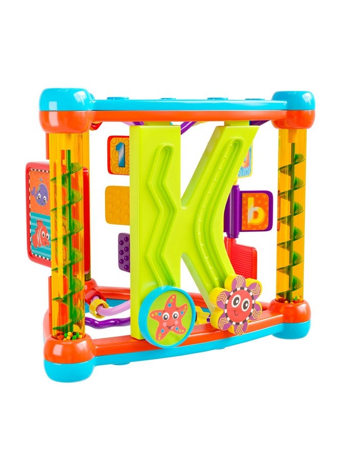 Lollipop Interactive Toddler Activity Triangle - Montessori Toys for Toddlers - Activity Cube for Play and Learning Educational Busy Cube with Shapes, Colors, and Spinners - Image 1