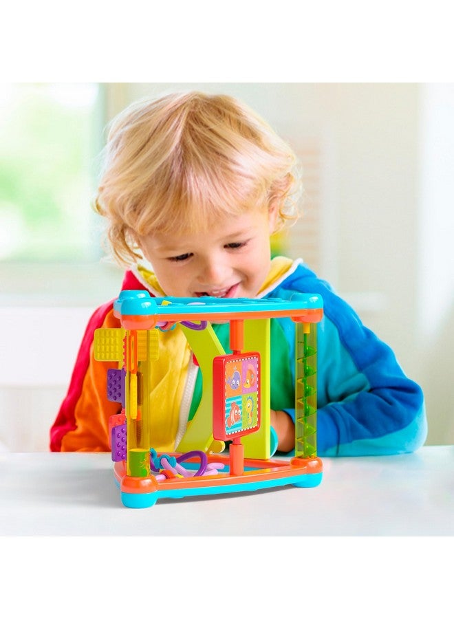 Lollipop Interactive Toddler Activity Triangle - Montessori Toys for Toddlers - Activity Cube for Play and Learning Educational Busy Cube with Shapes, Colors, and Spinners - Image 2