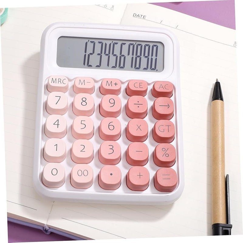 Artibetter Large Display Mechanical Calculator 2 Pack Cute Design User Friendly Buttons Battery Powered - Image 4