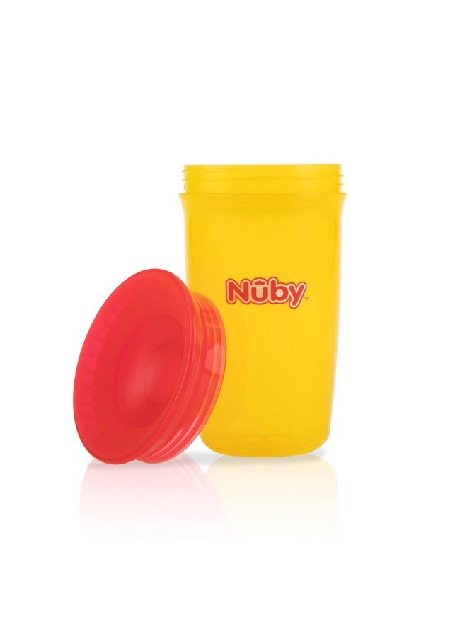 Nuby Wonder Cup with 360 Smart Edge Silicone Rim - (2-Pack) 10 oz - No-Spill Sippy Cup for Toddlers - Yellow/Blue - Image 3