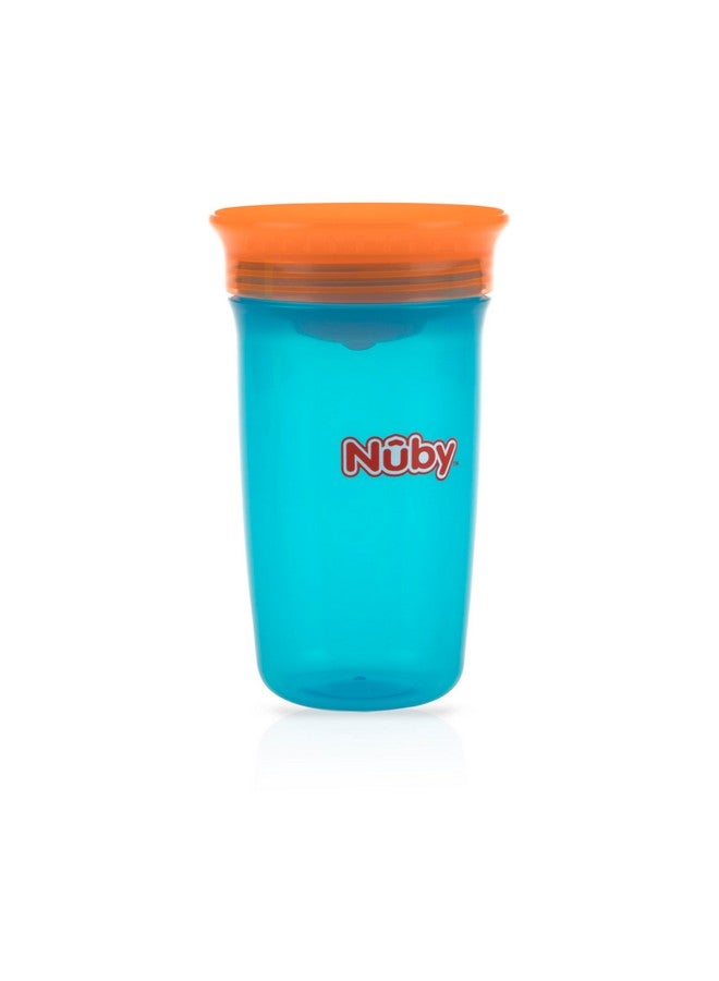 Nuby Wonder Cup with 360 Smart Edge Silicone Rim - (2-Pack) 10 oz - No-Spill Sippy Cup for Toddlers - Yellow/Blue - Image 4