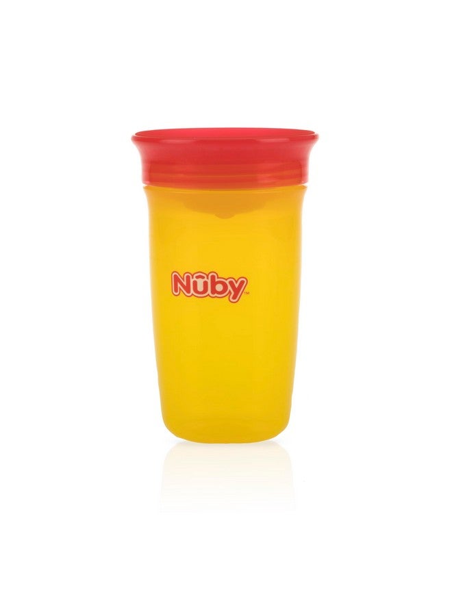 Nuby Wonder Cup with 360 Smart Edge Silicone Rim - (2-Pack) 10 oz - No-Spill Sippy Cup for Toddlers - Yellow/Blue - Image 5
