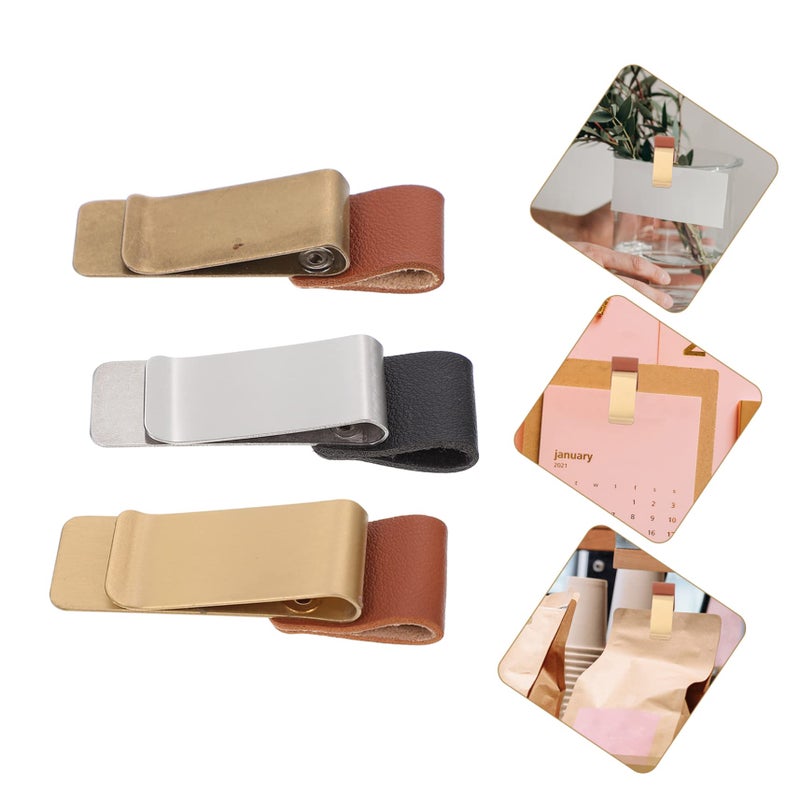 3 Pieces Metal Binder Clips For School Office File Paper Stationery Supplies - Image 5