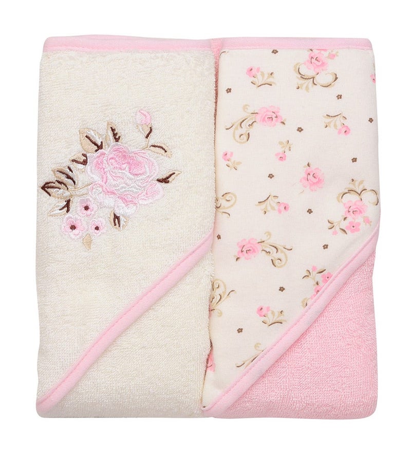 2Pk Towel/Hodded Vtg Rose Pink