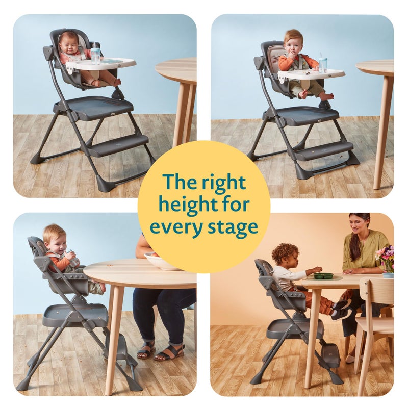 The First Years Foldable Toddler Tower and High Chair - 2-in-1 Baby High Chair and Toddler Step Stool - Adjustable Grow with Me Height - Folds Flat & Easy to Clean - Kids Stool with Non-Slip Surface - Image 2