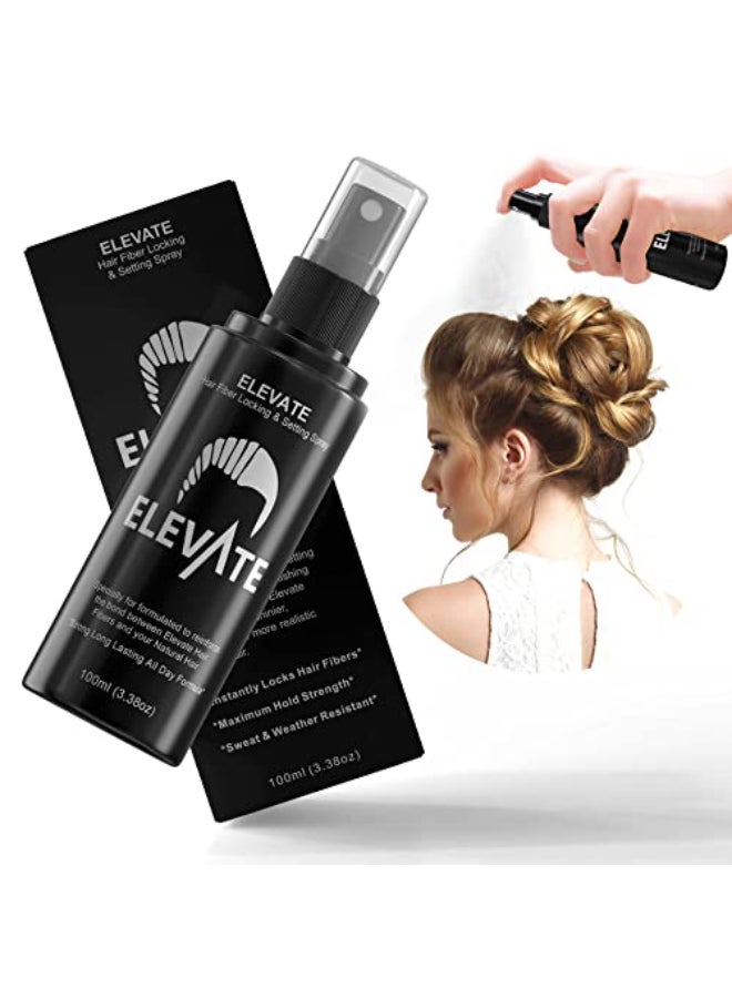 Elevate Hair Fiber Locking Setting Hold Spray New Advanced Long Lasting Formula 26 Month Supply Strong Formula for Wind Sweat and Weather Resistant for Men and Women - Image 4