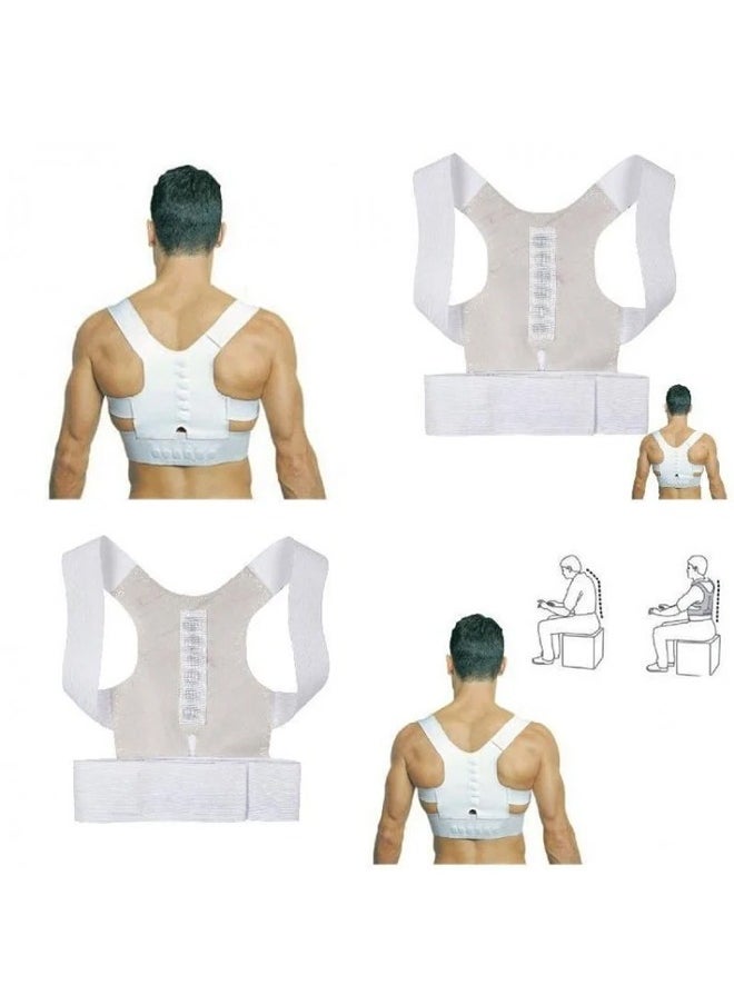 Fitness World - Adjustable back and shoulder support and posture corrector belt - Image 1