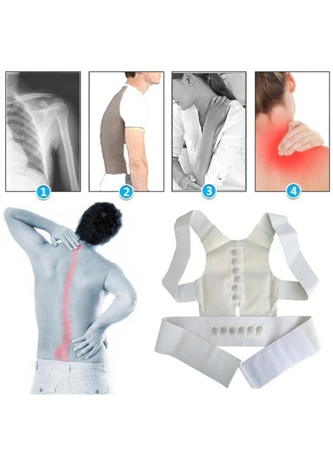 Fitness World - Adjustable back and shoulder support and posture corrector belt - Image 1