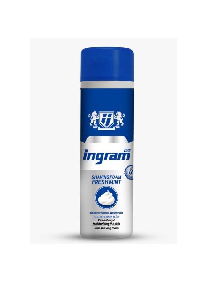 إنجرام فوم حلاقة بالنعناع المنعش – كريم حلاقة منعش ومرطب – مناسب للبشرة العادية والحساسة - Image 1