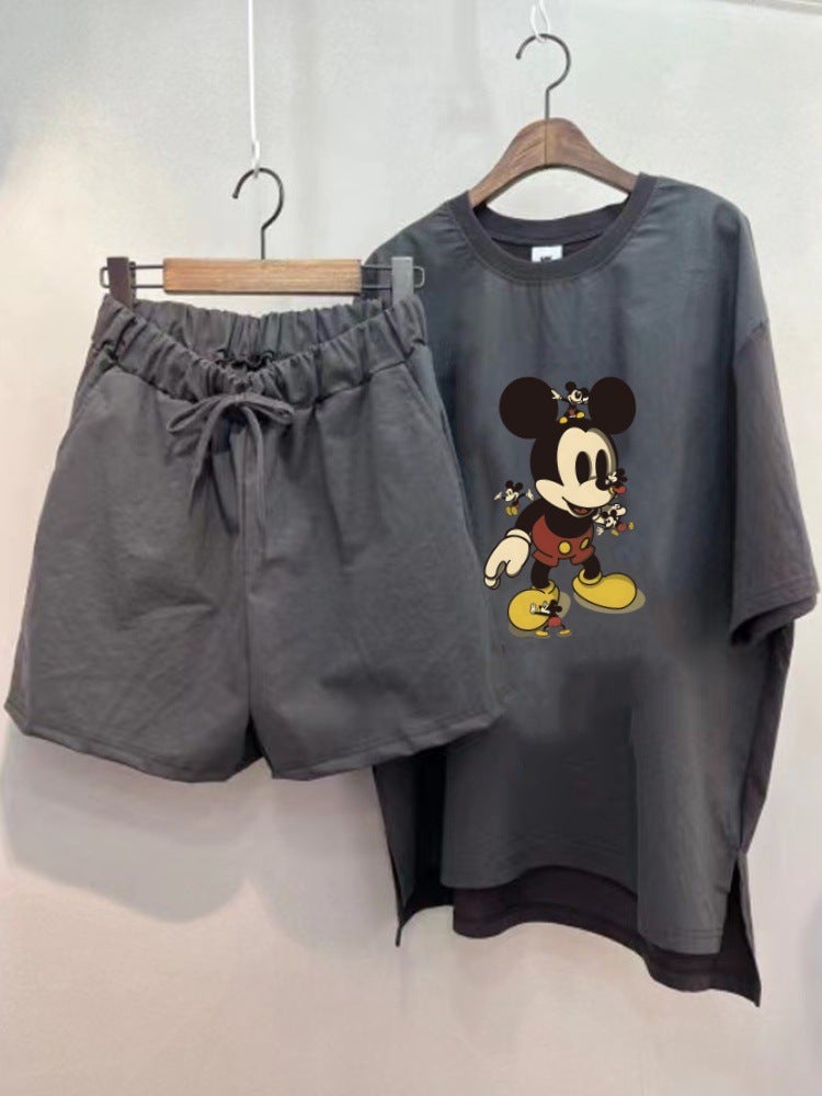 2024 Summer Casual Chic Korean Two-Piece Set for Women Dark gray  - Image 1