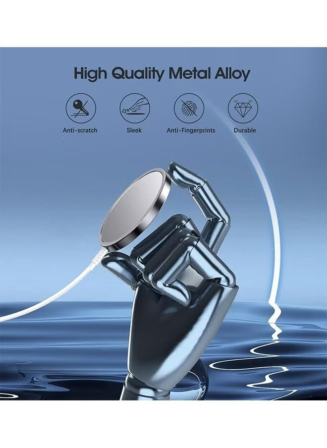 Generic Wireless Charger, Wireless Magnetic Fast Charging for For iPhone 16/15/14/13/12 series，AirPods Pro/3/2, Samsung Galaxy Series and More -Powerful Magnetic Charging Pad White  - Image 4
