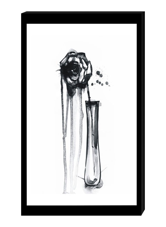 RYN Modern Wall Decor Painting With Inner Frame Black/White 40 x 60centimeter - Image 1