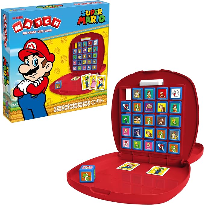 Top Trumps Match Game Super Mario  Family Board Games for Kids and Adults  Matching Game and Memory Game  Fun Two Player Kids  Memories and Learning, Board Games for 4 and up - Image 1