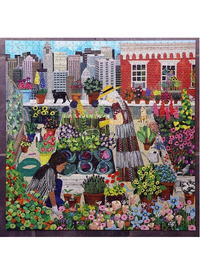 eeboo : Piece And Love Urban Gardening 1000 Piece Square Adult Jigsaw Puzzle Puzzle For Adults And Families Glossy Sturdy Pieces And Minimal Puzzle Dust  - Image 3