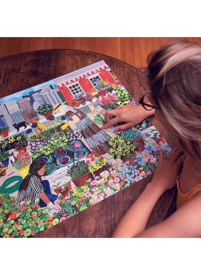 eeboo : Piece And Love Urban Gardening 1000 Piece Square Adult Jigsaw Puzzle Puzzle For Adults And Families Glossy Sturdy Pieces And Minimal Puzzle Dust  - Image 5