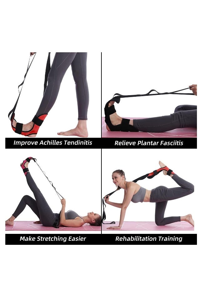 Generic Yoga Stretching Strap, Yoga Strap for Stretching , Ankle Ligament Stretcher Belt with Loops, Ligament Stretch Band, Soft Leg Stretcher, Good for Plantar Fasciitis, Fitness Leg Stretcher  - Image 2
