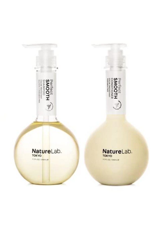 NatureLab Tokyo Perfect Smooth Shampoo & Conditioner: Weightless Frizz Control For Smoother Healthier Hair And Scalp I 11.5 Fl Oz Each - Image 1