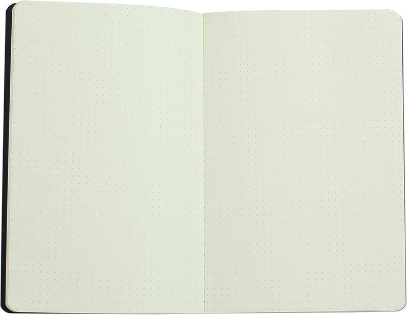 TWONE 6 Pack Notebooks Journal - 60 Dot Grid Page/30 Sheets, Premium Thick Paper Soft Cover Journal for Travel, Office, Work, Office, Home, School, Business Writing, 5.5 x 8.25 (Black) - Image 2