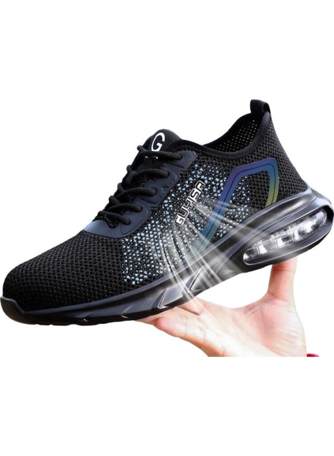 WELDON Shield Men'S Breathable Steel Toe Anti-Smashing Anti-Stab Soft Bottom Ultra-Light Work Site Safety Shoes 1136T Size 41 - Image 3