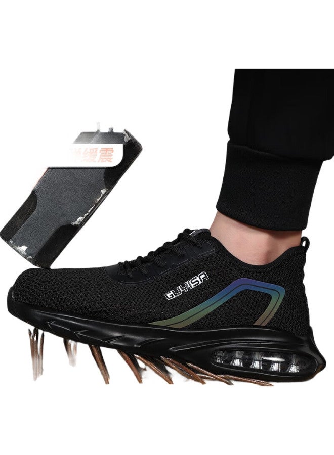 WELDON Shield Men'S Breathable Steel Toe Anti-Smashing Anti-Stab Soft Bottom Ultra-Light Work Site Safety Shoes 1136T Size 41 - Image 2