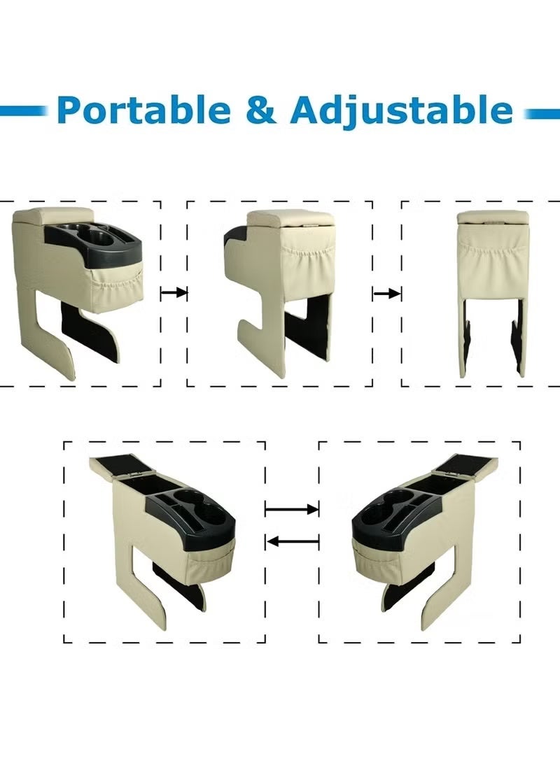 3 اكس ار حامل مشروبات السيارة، مسند للذراع، صندوق وحدة تحكم متعدد، حامل مشروبات، صندوق وحدة تحكم مركزي للسيارة - Image 2