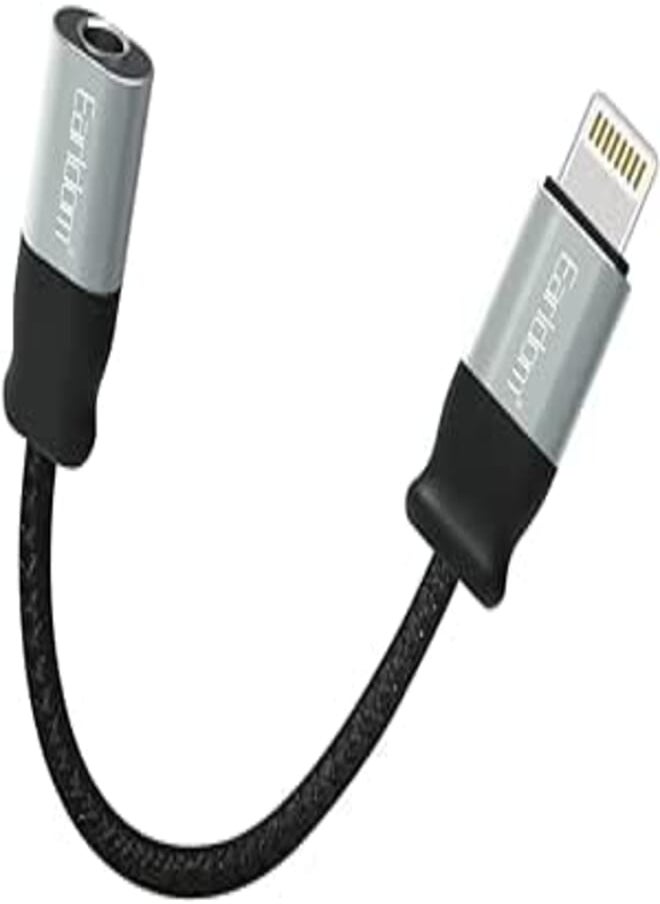Earldom - Earldom ET-OT50 Lightning to 3.5 mm Audio Adapter - Black - Image 1