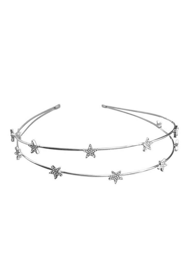Beaupretty Beaupretty Rhinestone Headpiece Star HeadbandRomantic Star Crystal Rhinestone Tiara Bridal Wedding Headpiece for Women Girls  Pearl Headpiece 