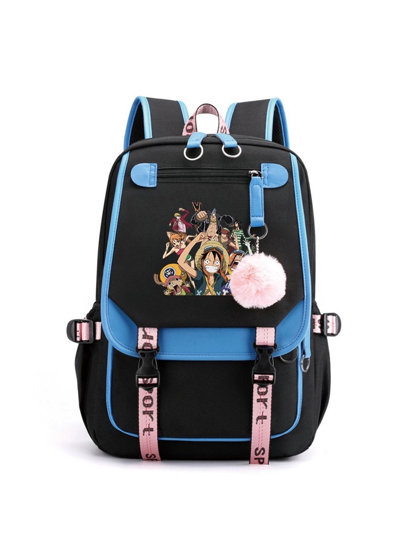 Generic - Student creative pattern backpack three-piece set 3D butterfly series men's and women's large-capacity computer backpack combination,21- Three-piece set - 4 - 155 - Image 1