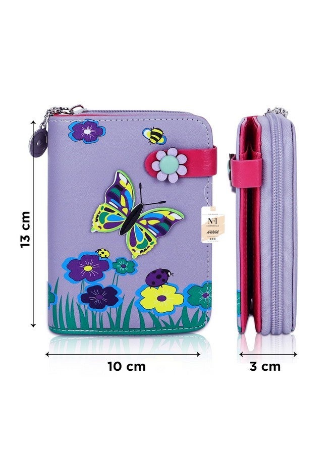 NFI essentials Small Wallet for Women, PU Leather Printed Mini Zipper Wallet for Girls, Credit Card Holder Organizer Coin Purse for Girls - Image 4