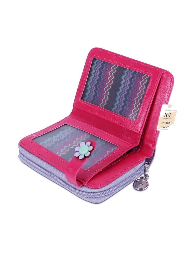 NFI essentials Small Wallet for Women, PU Leather Printed Mini Zipper Wallet for Girls, Credit Card Holder Organizer Coin Purse for Girls - Image 5