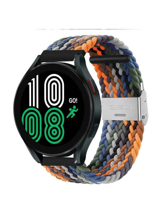 NIBEMINENT Adjustable Braided Solo Loop Band for Samsung Galaxy Watch4 40/44mm Multicolour - Image 2