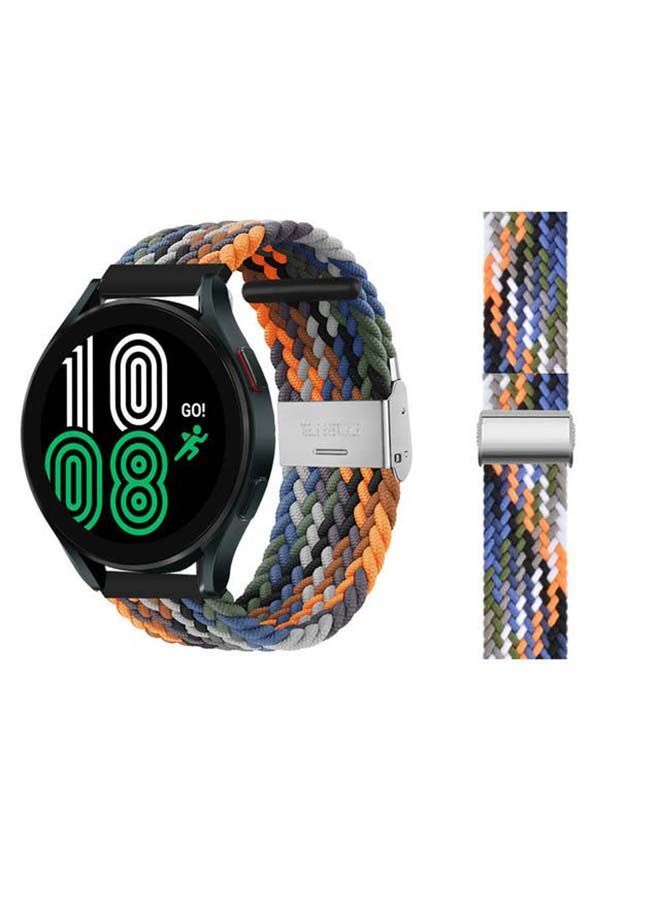 NIBEMINENT Adjustable Braided Solo Loop Band for Samsung Galaxy Watch4 40/44mm Multicolour - Image 1