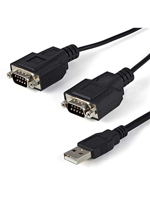 Startech.com StarTech.com 6ft (1.8m) 2-Port FTDI USB to Serial RS232 Adapter Cable with COM Retention, USB to RS232 Adapter - TAA  - Image 2