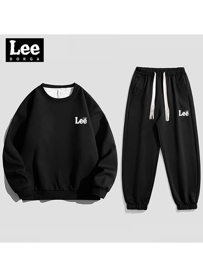 LEE Leisure Sports Suit Cardigan Hooded Sweatshirt Sweatpants Two-piece Set  - Image 1