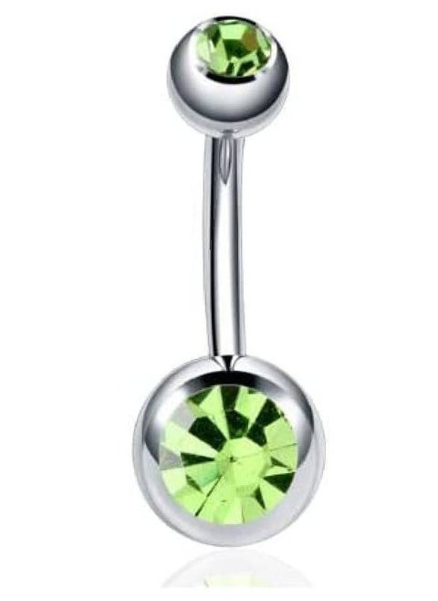 Belly Button Piercing (light Green)