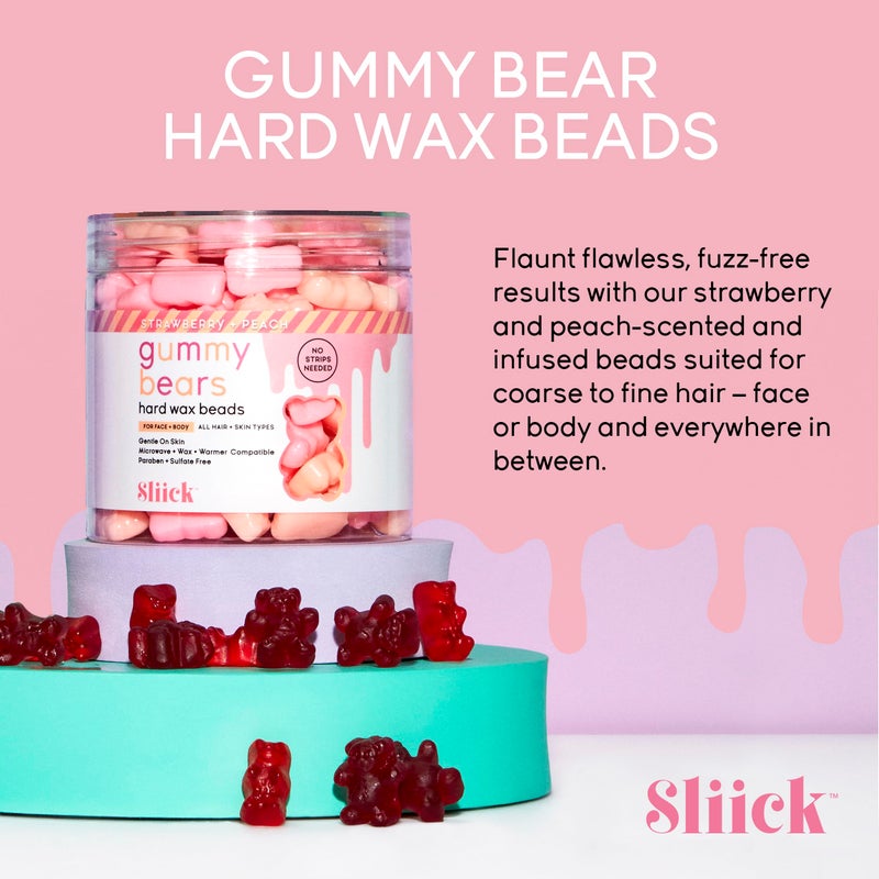 Sliick Hard Wax Beads for Hair Removal, Gummy Bears â€“ Stripless Wax Beads for Face, Body & Sensitive Skin, 8 oz - Image 3