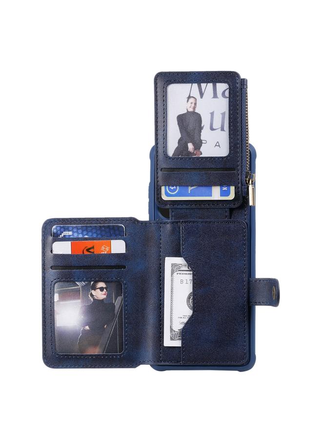 زبون جراب لهاتف Galaxy S20 Ultra جراب واقٍ مقاوم للصدمات بسحاب مع فتحات للبطاقات وقوس وحامل للصور ووظيفة المحفظة - Image 4