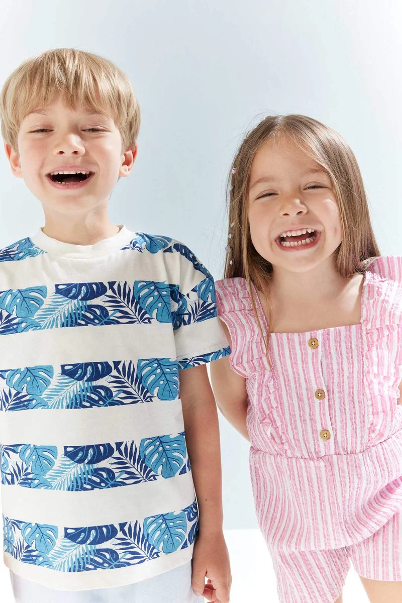 DeFacto Baby Boy Regular Fit Palm Patterned T-Shirt
