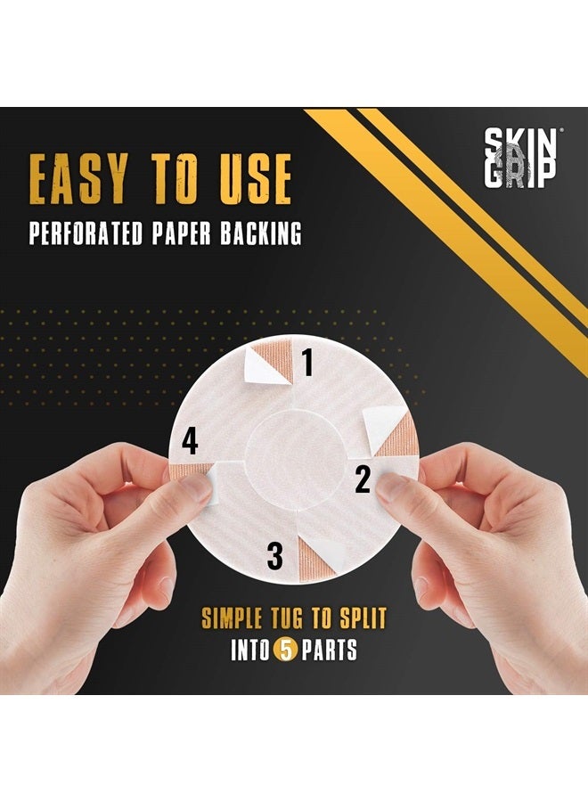 SKIN GRIP Adhesive Patches for Freestyle Libre 2 – Waterproof & Sweatproof for 10-14 Days, Pre-Cut Adhesive Tape, Continuous Glucose Monitor Sensor Cover – 20 Pack, Tan - Image 2