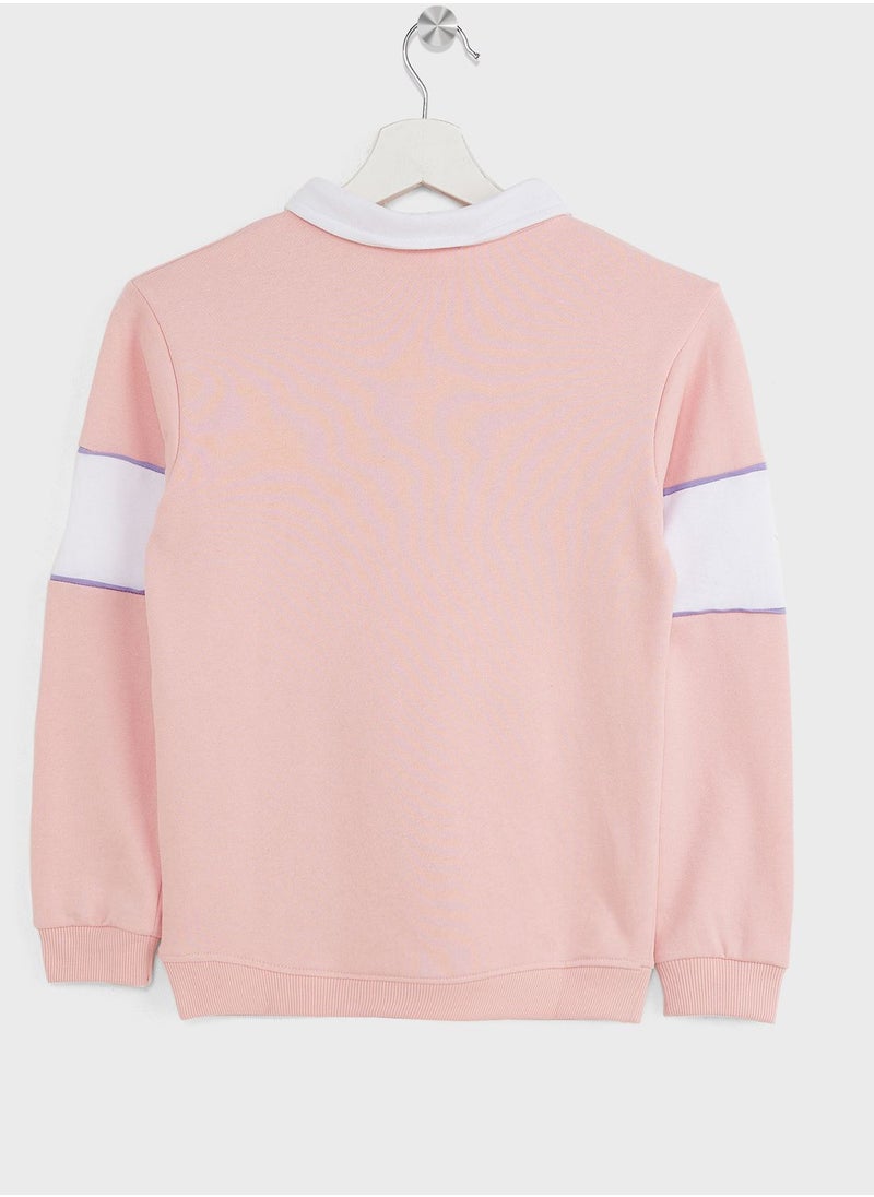 Pinata - Girls Polo Collared Sweatshirt - Image 1