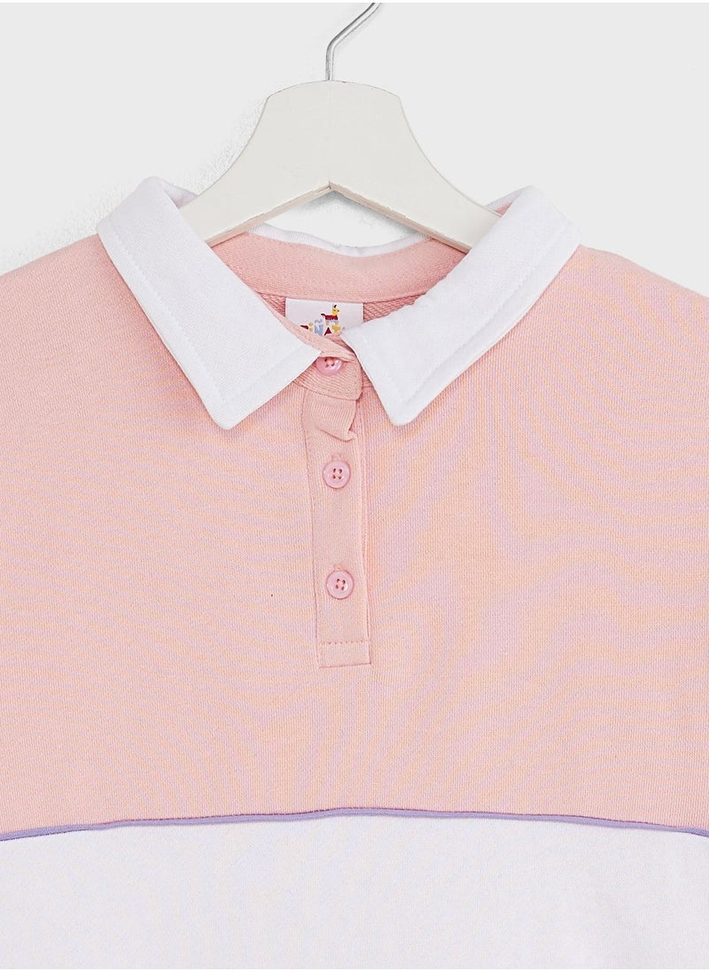 Pinata - Girls Polo Collared Sweatshirt - Image 1