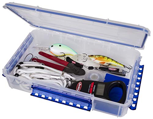 Flambeau Outdoors Waterproof Tuff Tainer - Fishing Lure, Tackle, and Gear Storage Box, Ultimate Tuff Tainer Tackle Box Includes Zerust Anti-Rust Tab - WP5000 Series 14" Double Deep - Image 1