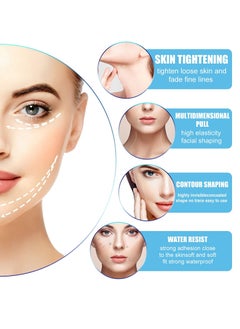 SYOSI Facial Lifting Tape, Invisible Waterproof Skin Tightening Beauty Tools 40 Pieces of Facial Lifting Tape and Tape Invisible Facial Wrinkle Patches with 3 Lifting Elastic Bands Female Facial V line  - Image 4