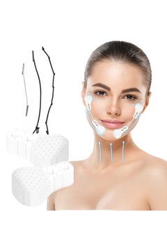 SYOSI Facial Lifting Tape, Invisible Waterproof Skin Tightening Beauty Tools 40 Pieces of Facial Lifting Tape and Tape Invisible Facial Wrinkle Patches with 3 Lifting Elastic Bands Female Facial V line  - Image 1