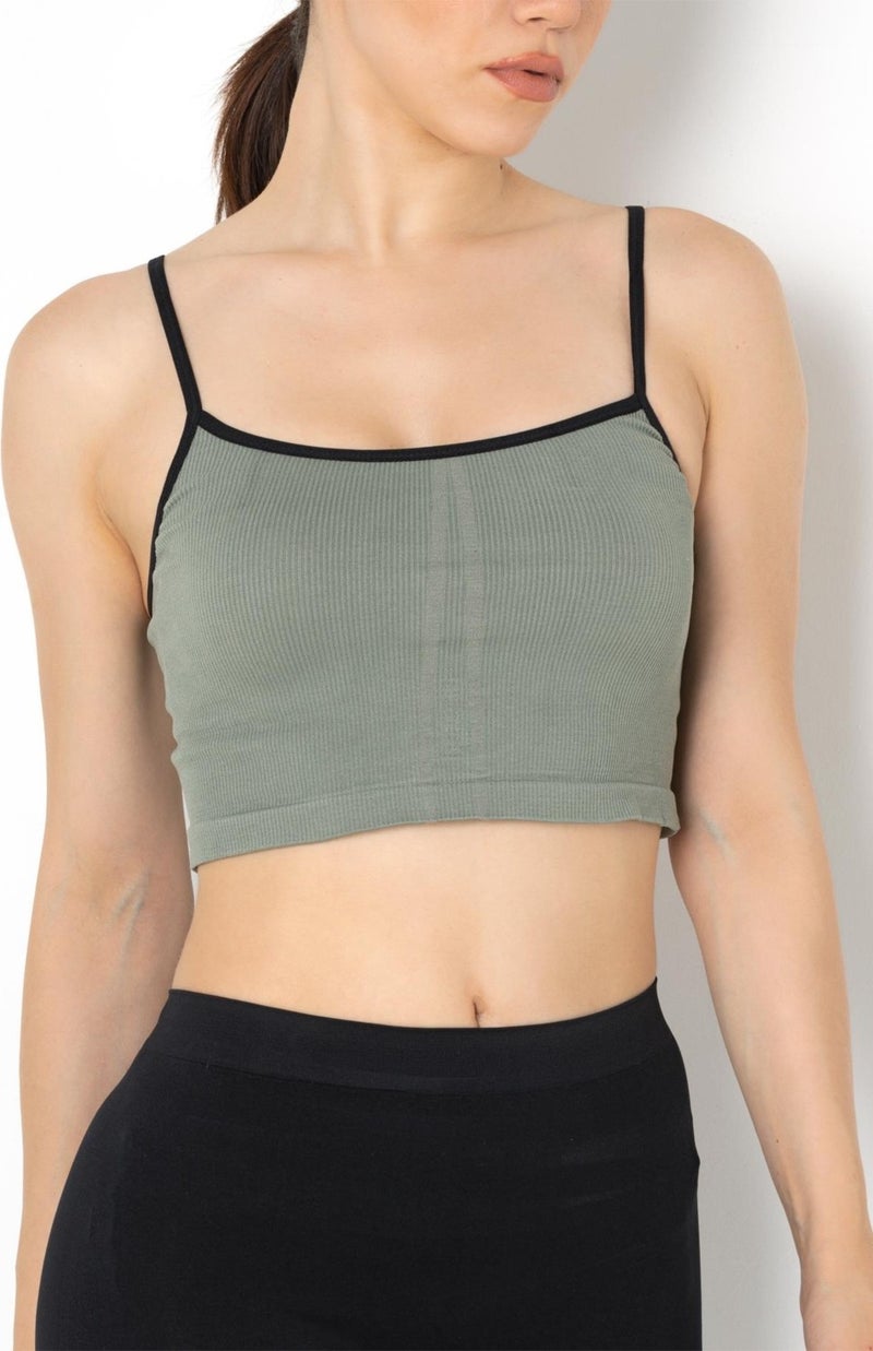 Seamless Lace Detailed Ripped Bustier