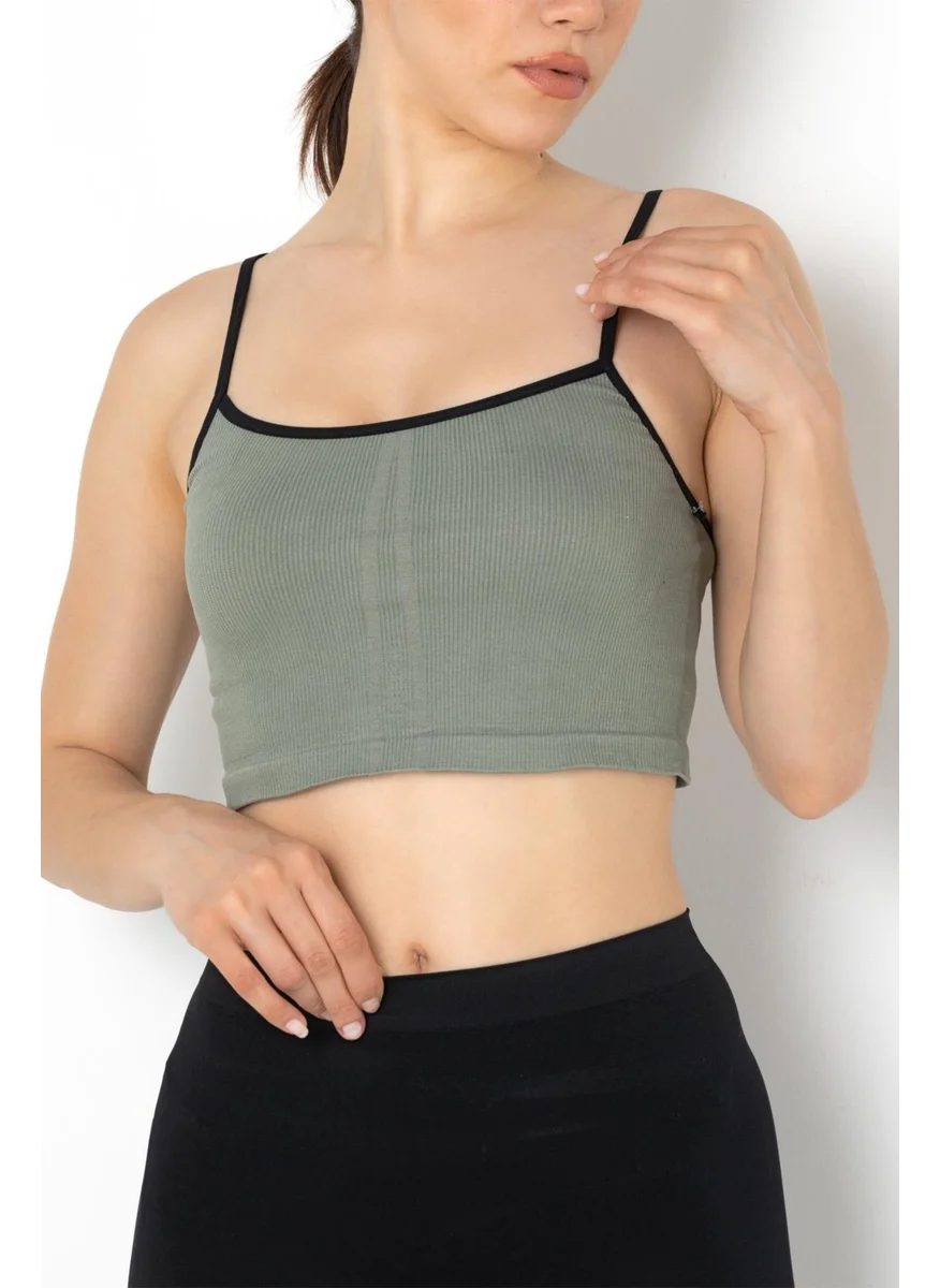 Gigotto Seamless Lace Detailed Ripped Bustier