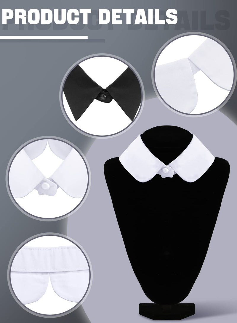 Zikra 2 Pieces Fake Collar Detachable Dickey False Lapel Blouse Women's Faux Styles Medium - Image 3